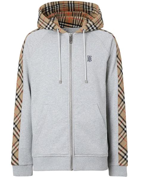 burberry hoodie grey zip up|burberry half zip pullover.